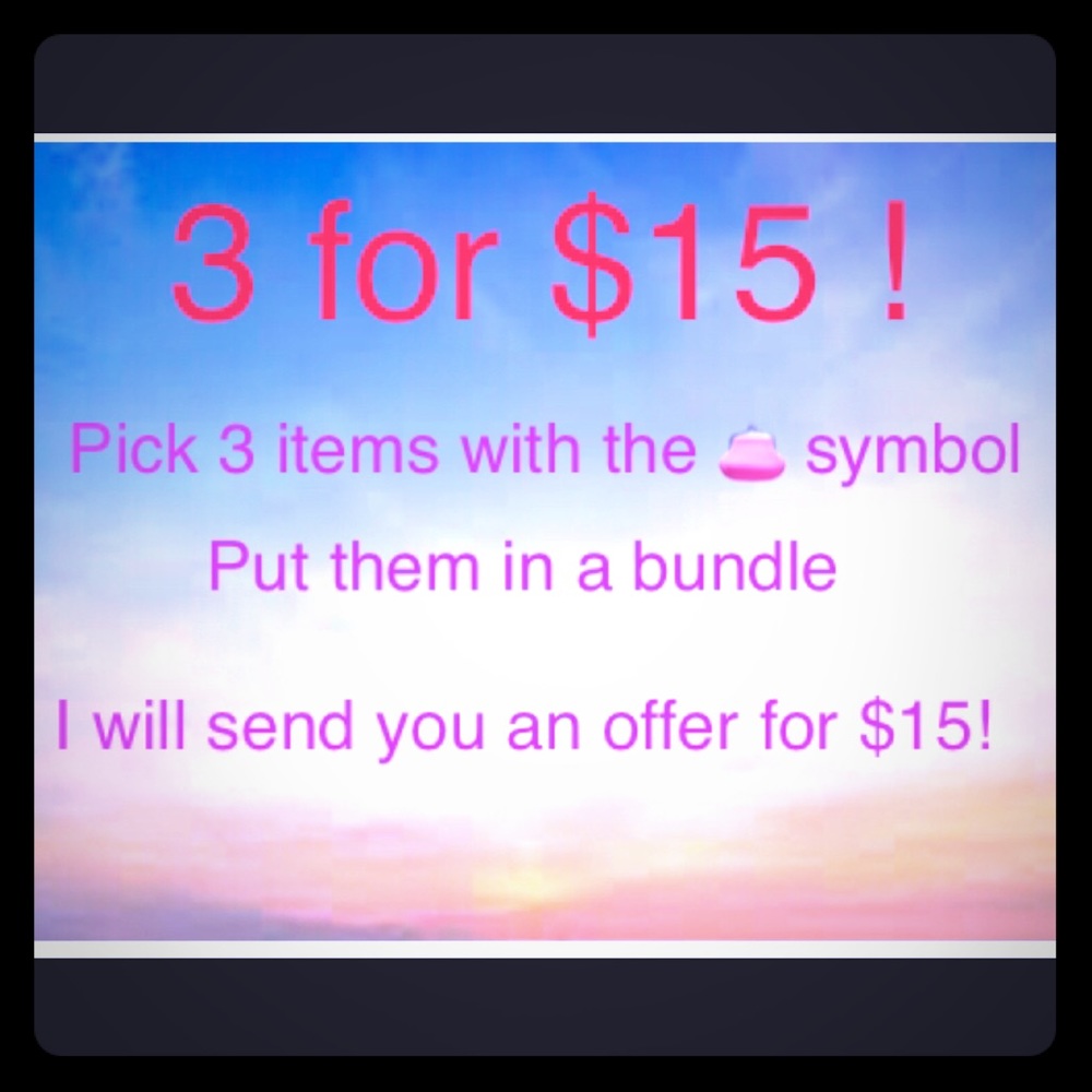 3 for $15!